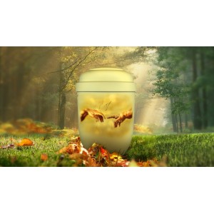 Biodegradable Cremation Ashes Funeral Urn / Casket - CREATION OF ADAM